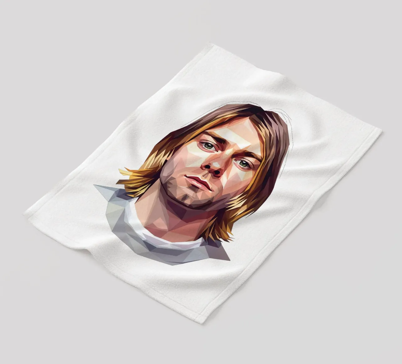 Kurt Cobain Lowpoly coperta in pile da Low Profile