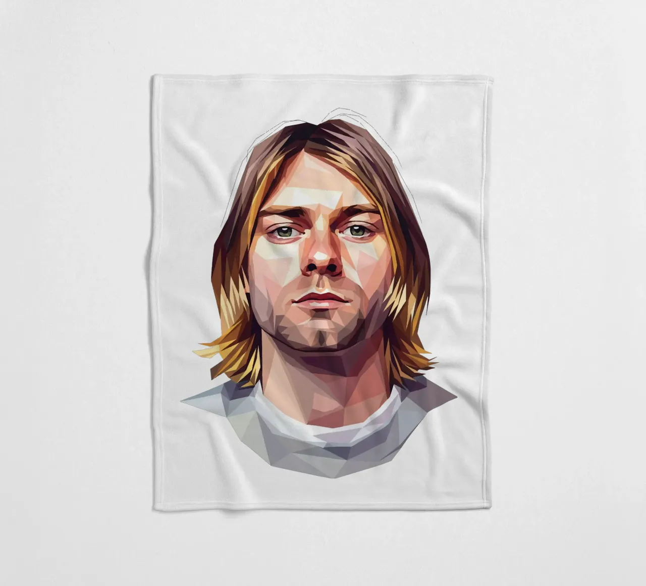Kurt Cobain Lowpoly coperta in pile da Low Profile