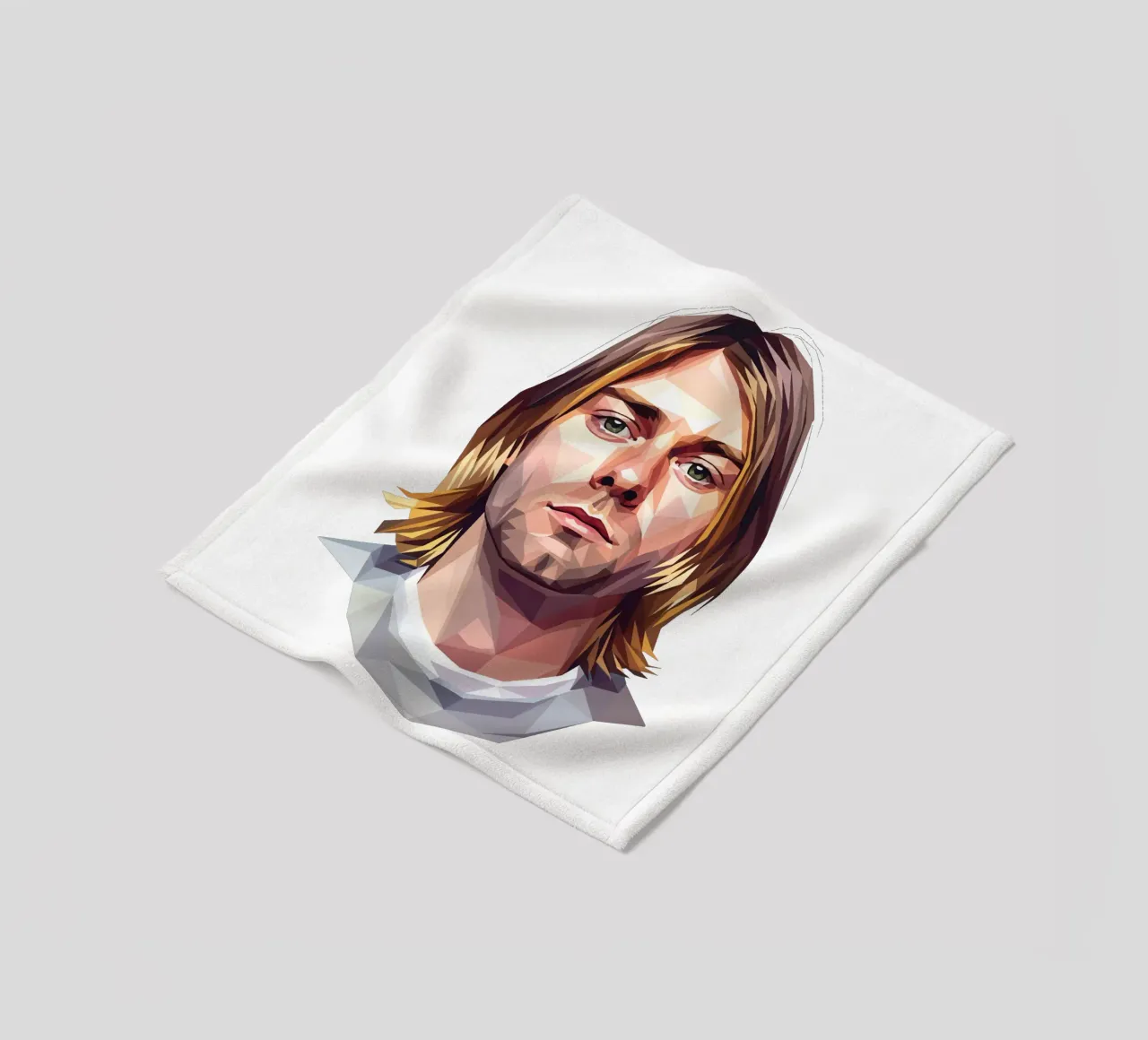 Kurt Cobain Lowpoly coperta in pile da Low Profile