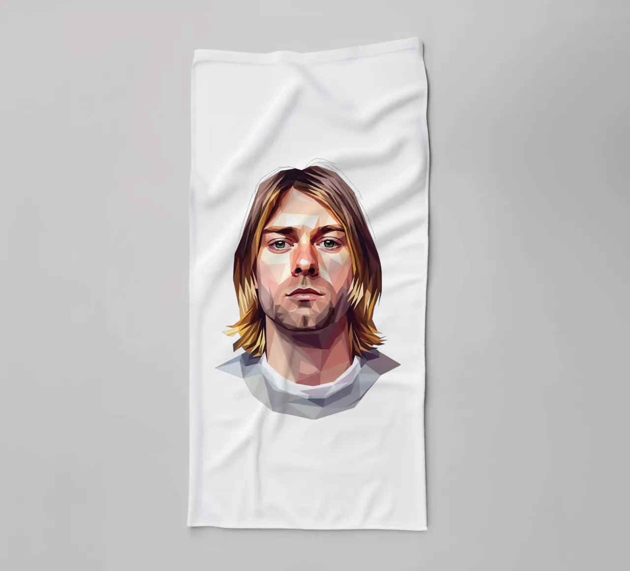 Kurt Cobain Lowpoly asciugamano da bagno da Low Profile