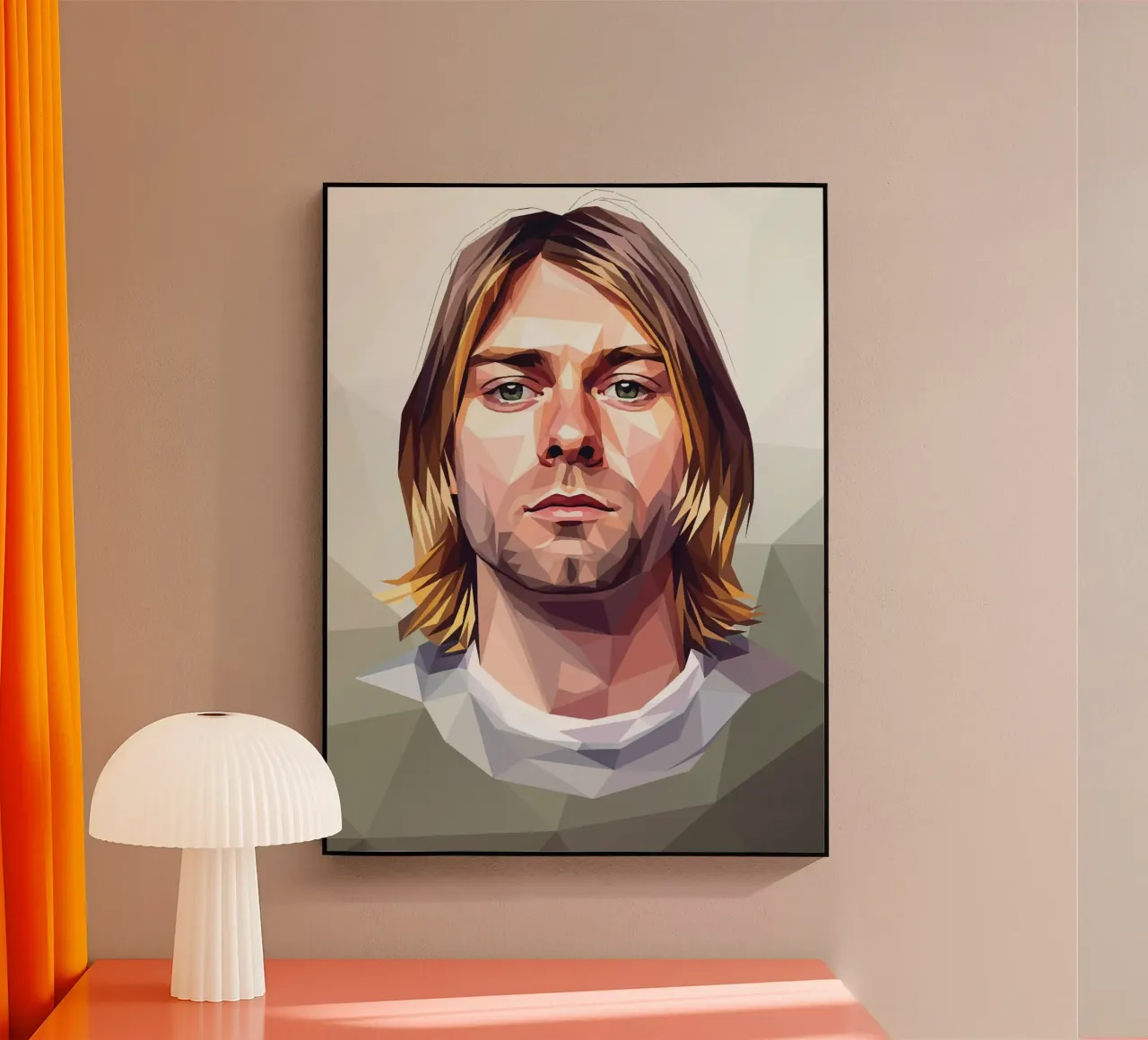 Kurt Cobain Lowpoly plexiglass da Low Profile