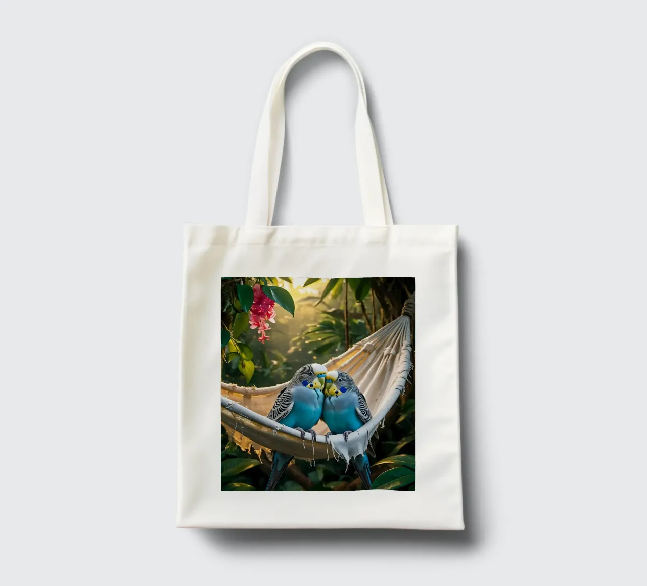 🌿💙 Pappagallini | Rilassarsi con loro due borsa in juta da Trinkets NL Design Studio