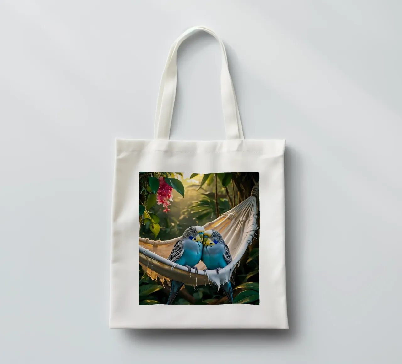 🌿💙 Pappagallini | Rilassarsi con loro due borsa in juta da Trinkets NL Design Studio