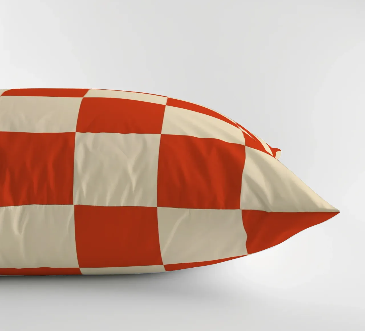 Cinnabar checkerboard pattern cuscino da TijanaArtStudio88