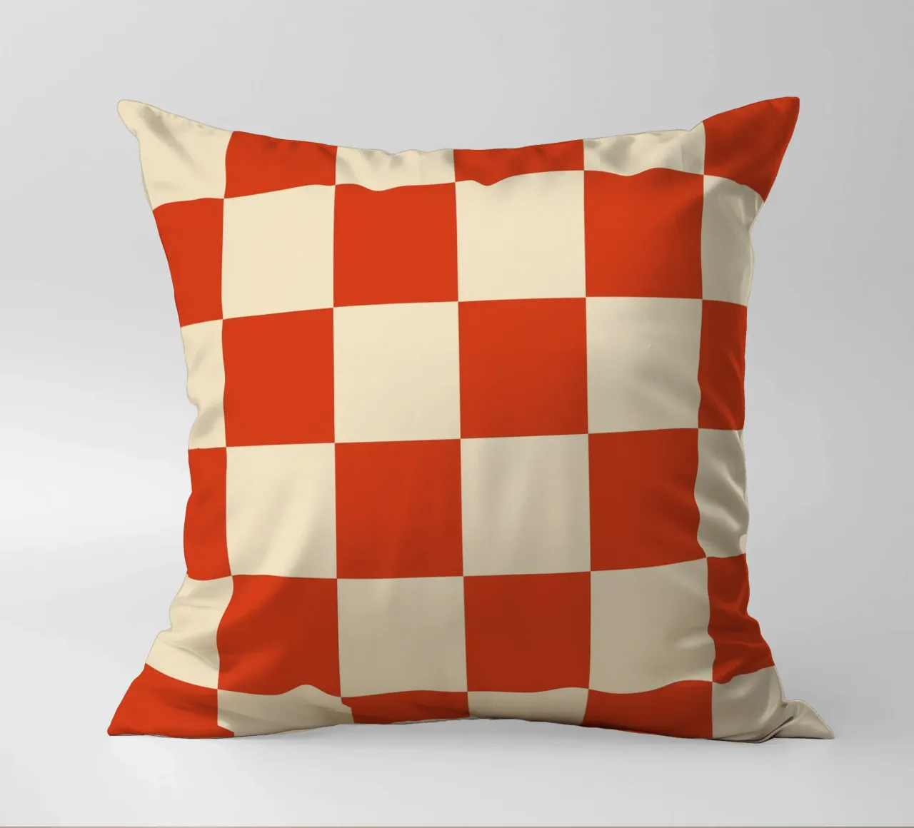 Cinnabar checkerboard pattern cuscino da TijanaArtStudio88