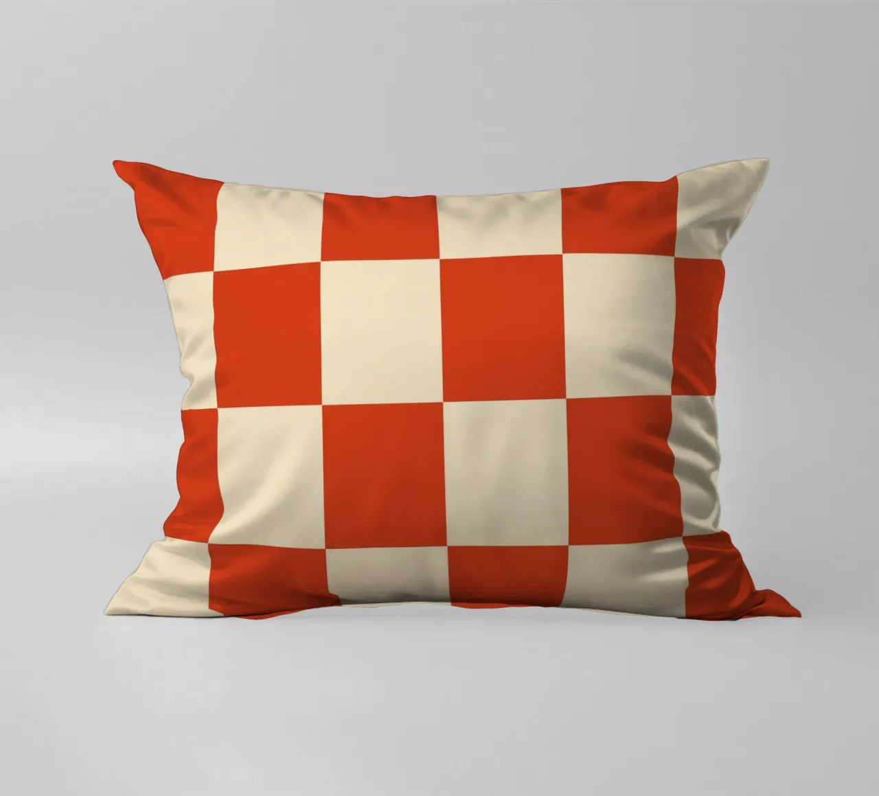 Cinnabar checkerboard pattern cuscino da TijanaArtStudio88