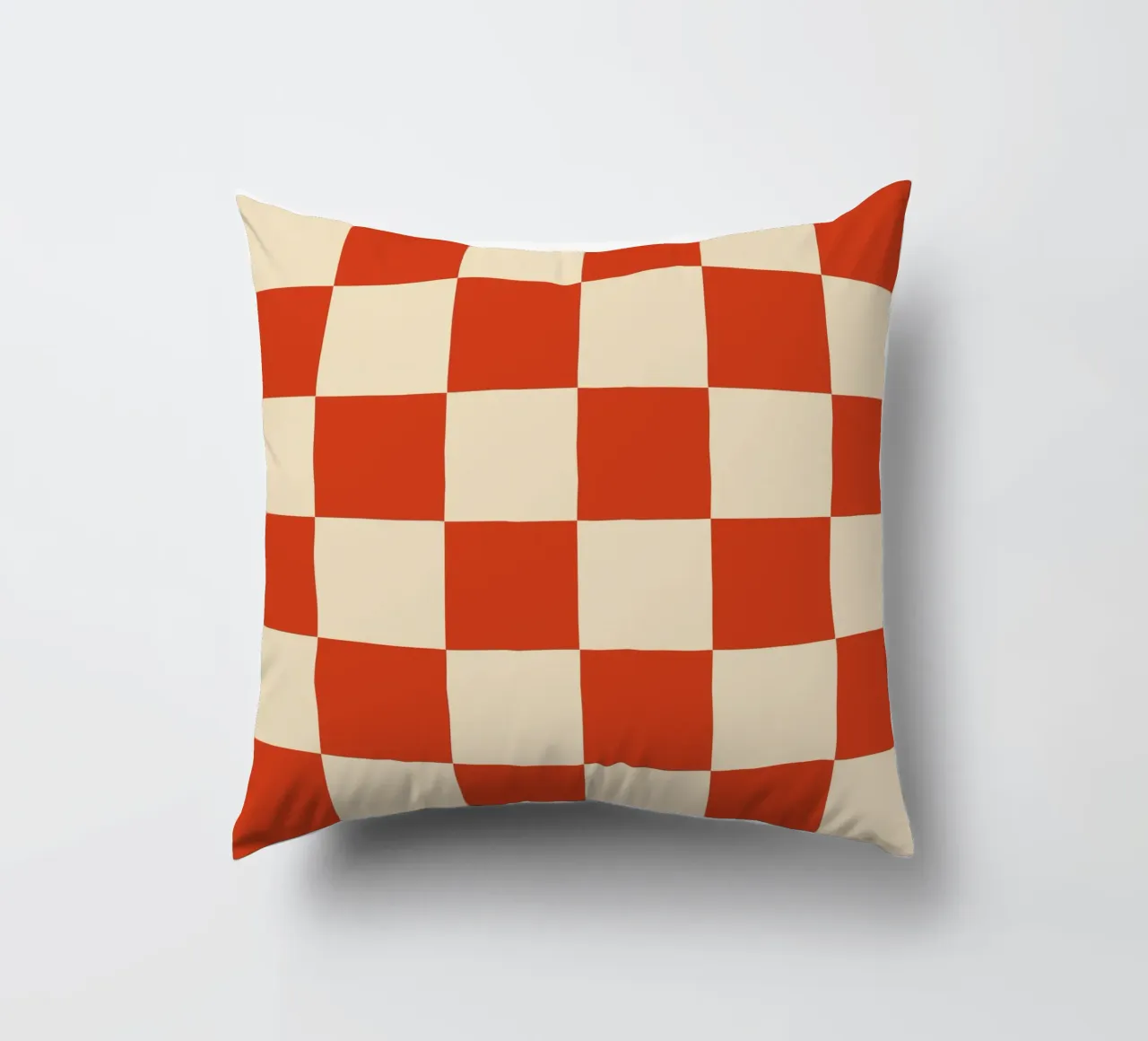 Cinnabar checkerboard pattern cuscino da TijanaArtStudio88