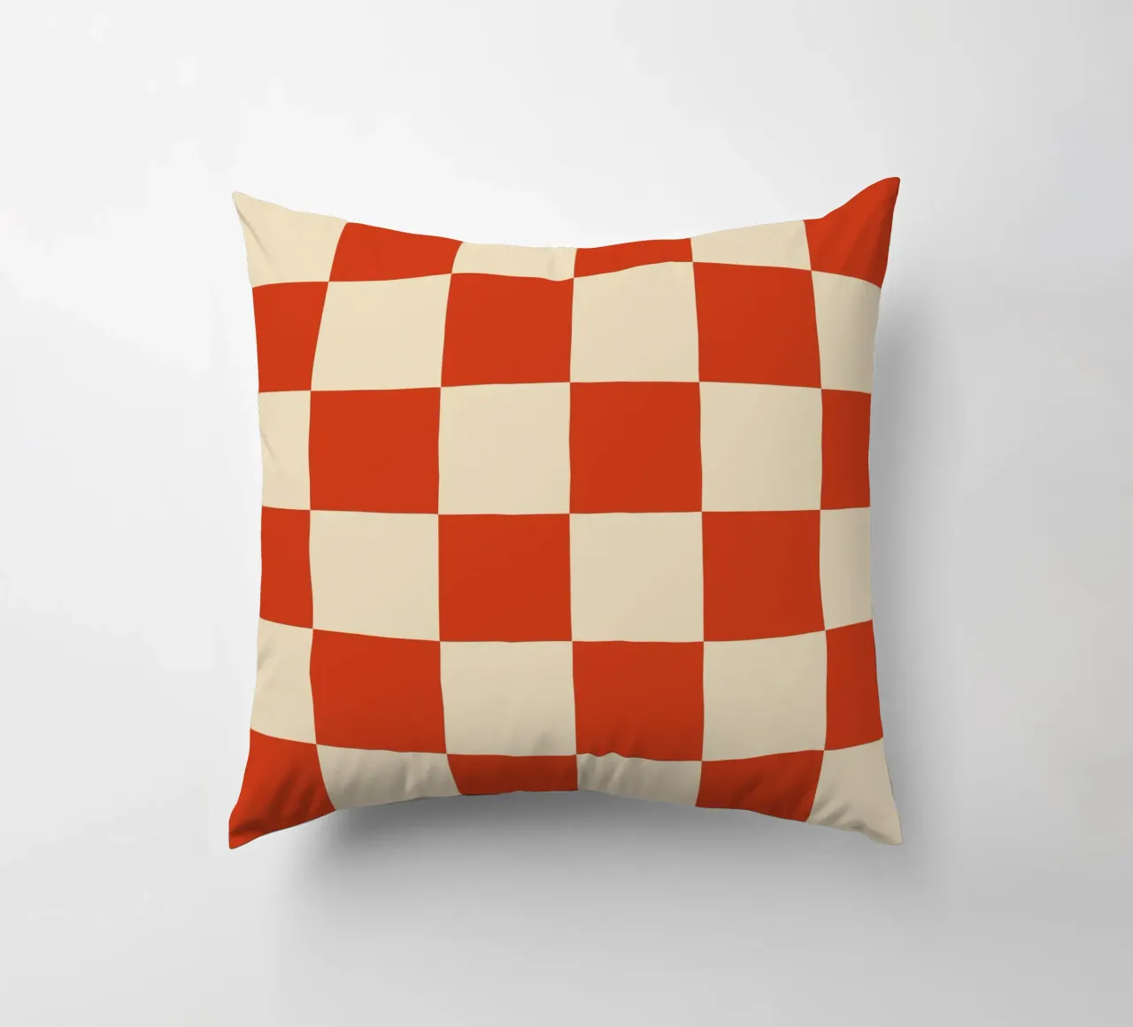 Cinnabar checkerboard pattern cuscino da TijanaArtStudio88