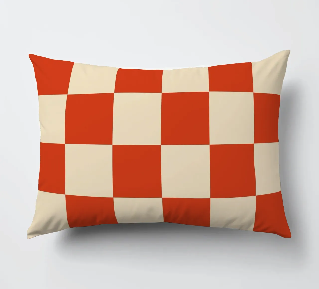 Cinnabar checkerboard pattern cuscino da TijanaArtStudio88