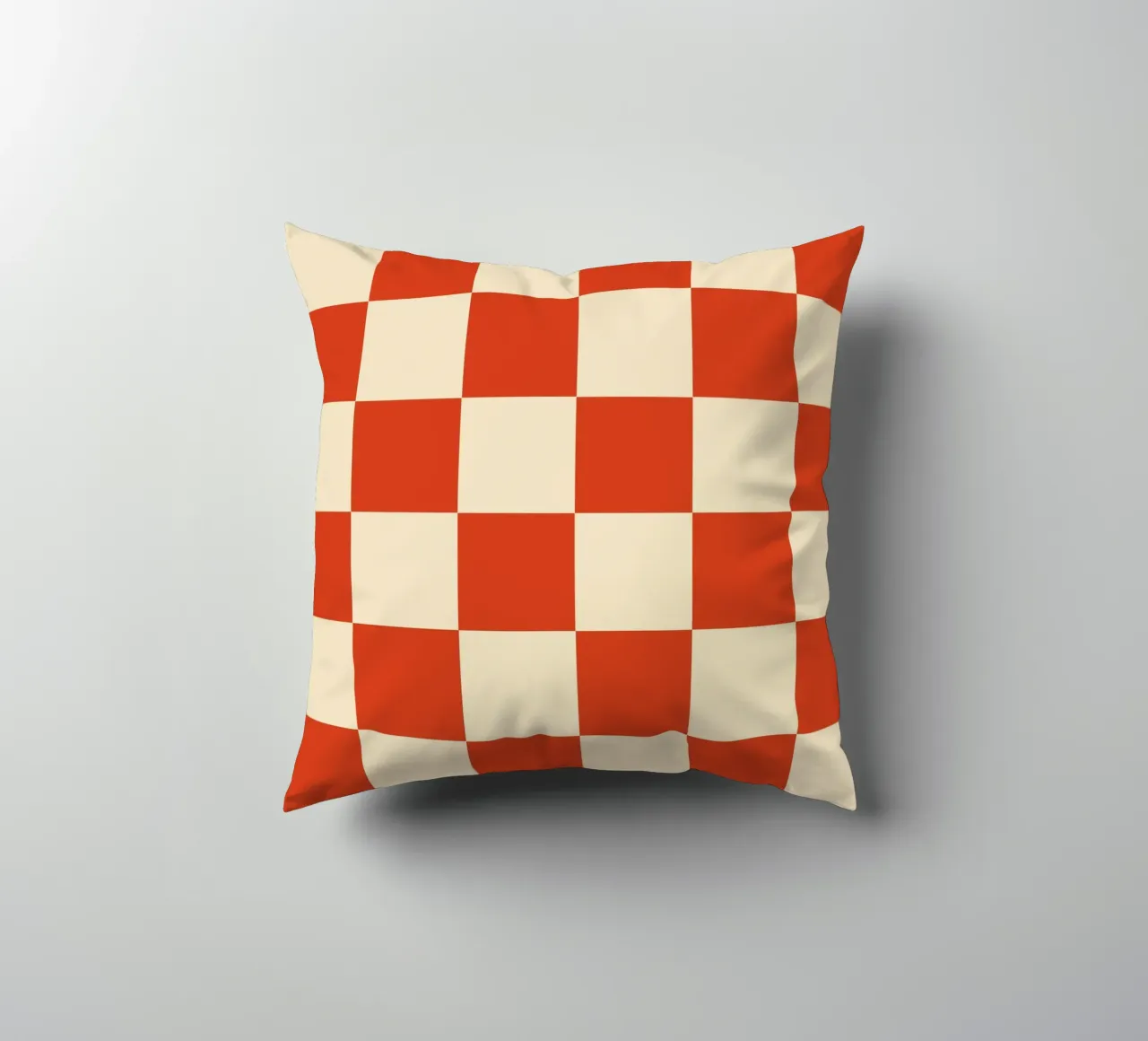 Cinnabar checkerboard pattern cuscino da TijanaArtStudio88