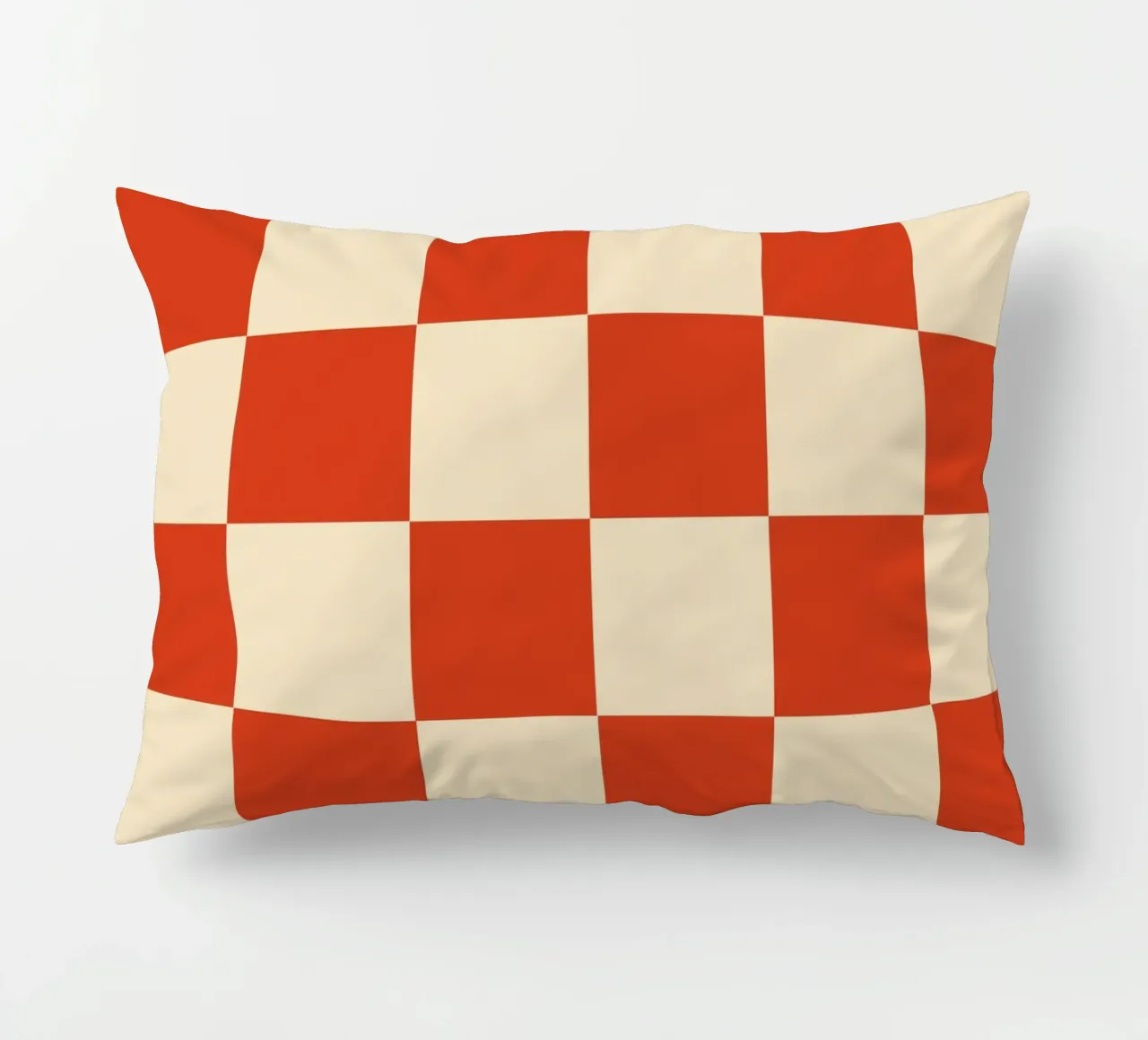 Cinnabar checkerboard pattern cuscino da TijanaArtStudio88