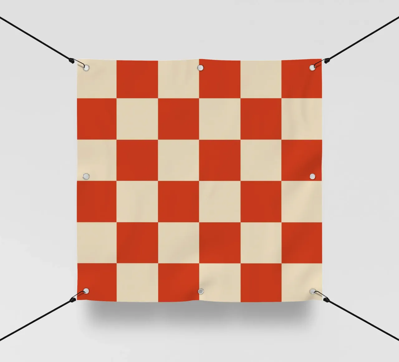 Cinnabar checkerboard pattern telo in pvc da TijanaArtStudio88