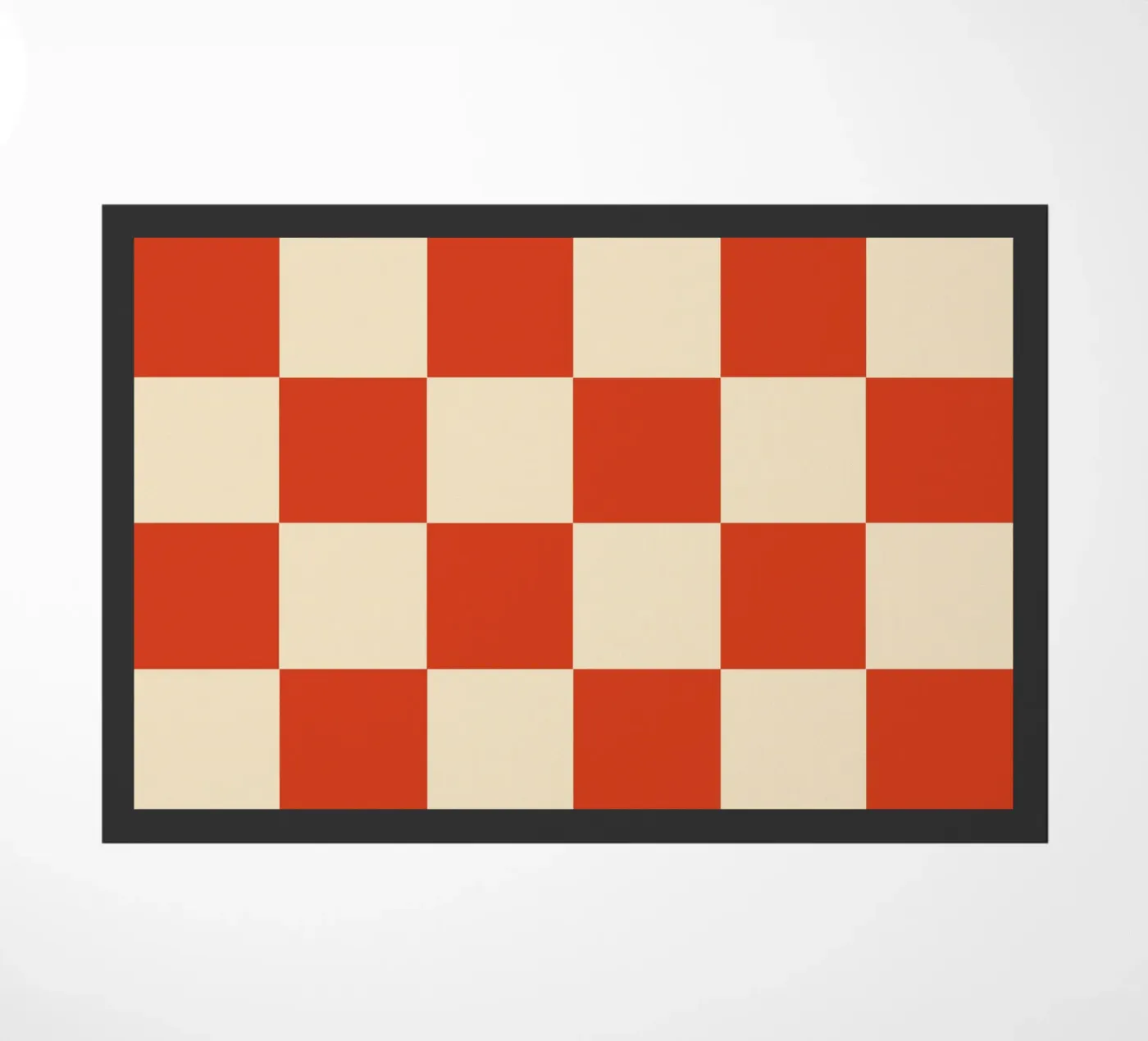 Cinnabar checkerboard pattern paillasson de TijanaArtStudio88