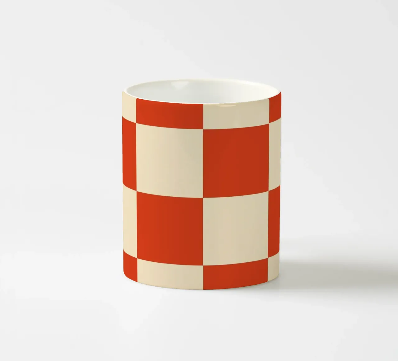 Cinnabar checkerboard pattern tazza in ceramica da TijanaArtStudio88