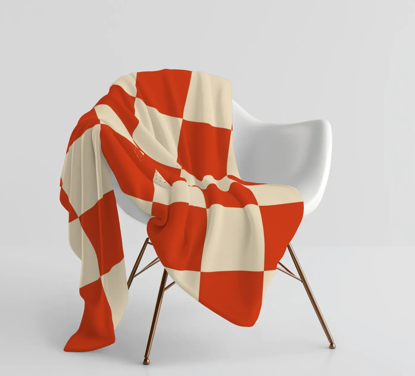 Cinnabar checkerboard pattern fleecedeken van TijanaArtStudio88