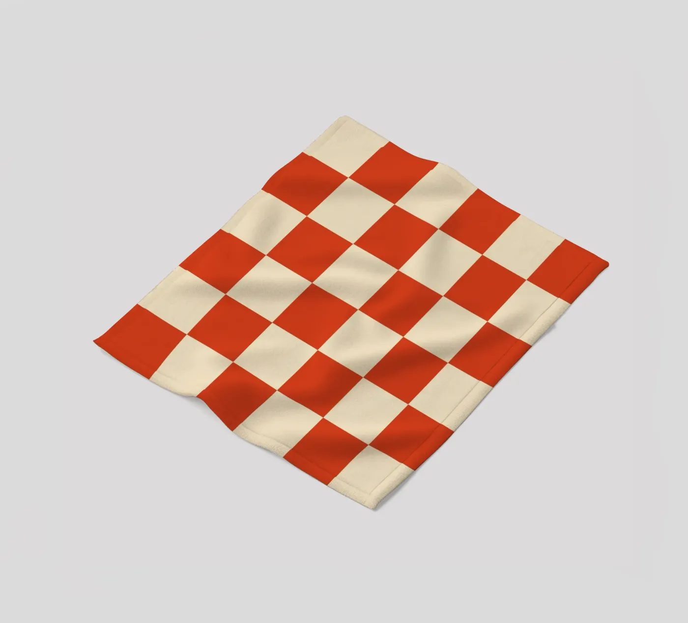 Cinnabar checkerboard pattern fleecedeken van TijanaArtStudio88