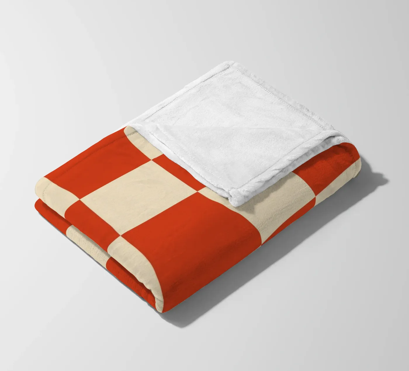 Cinnabar checkerboard pattern fleecedeken van TijanaArtStudio88