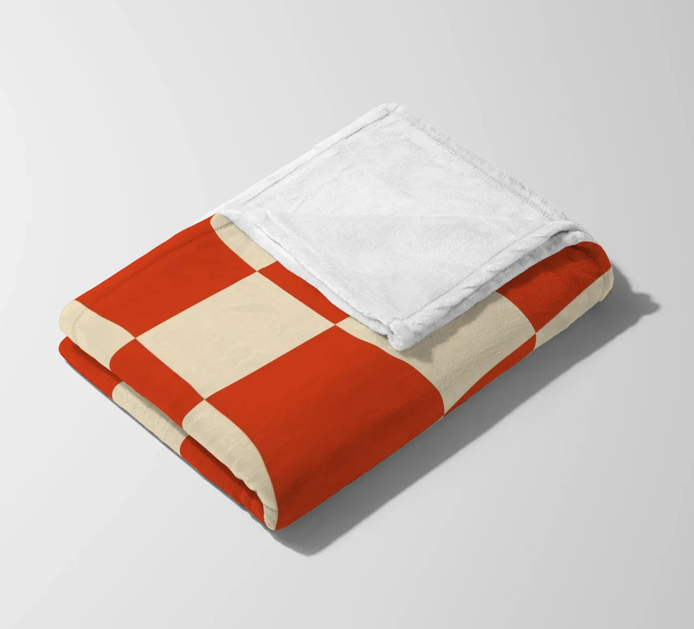 Cinnabar checkerboard pattern fleecedeken van TijanaArtStudio88