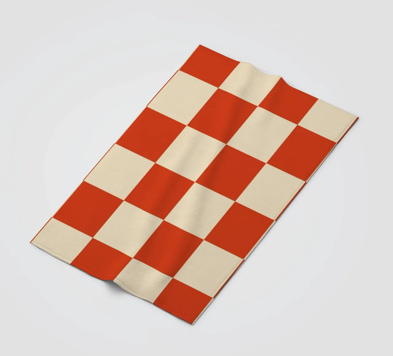 Cinnabar checkerboard pattern Fleecedecke von TijanaArtStudio88