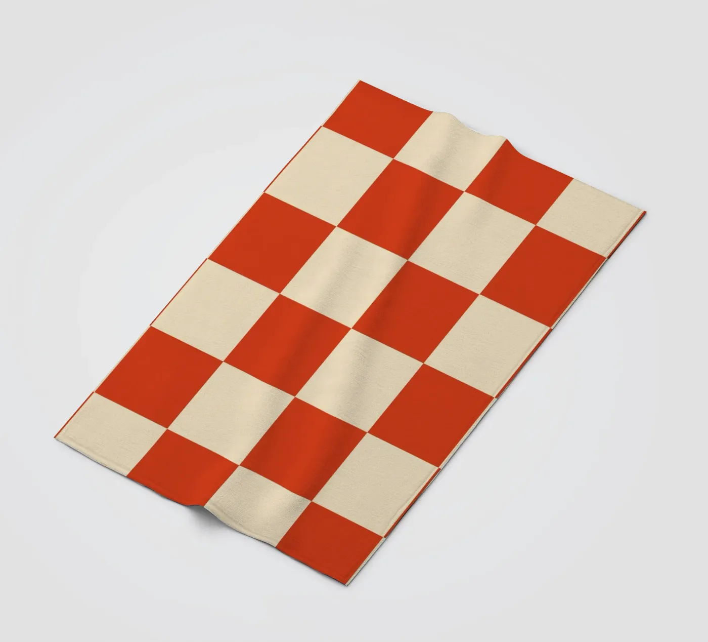 Cinnabar checkerboard pattern fleecedeken van TijanaArtStudio88