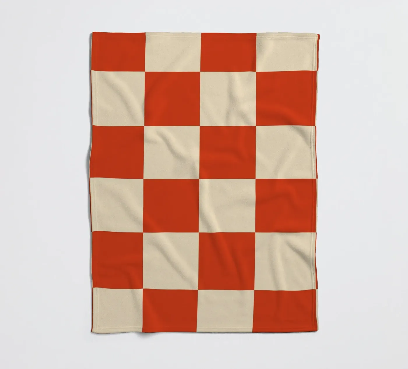 Cinnabar checkerboard pattern fleecedeken van TijanaArtStudio88