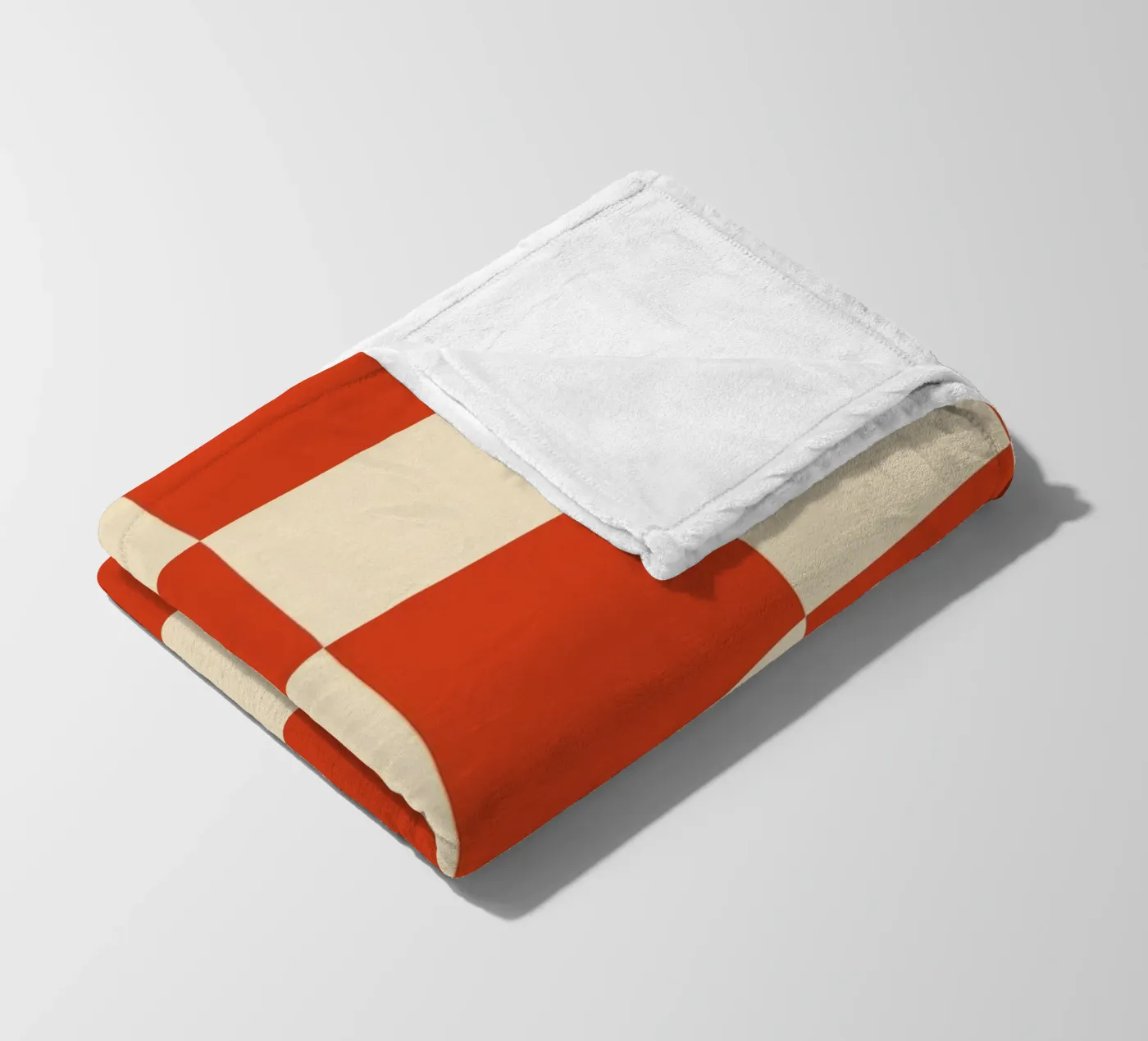 Cinnabar checkerboard pattern fleecedeken van TijanaArtStudio88