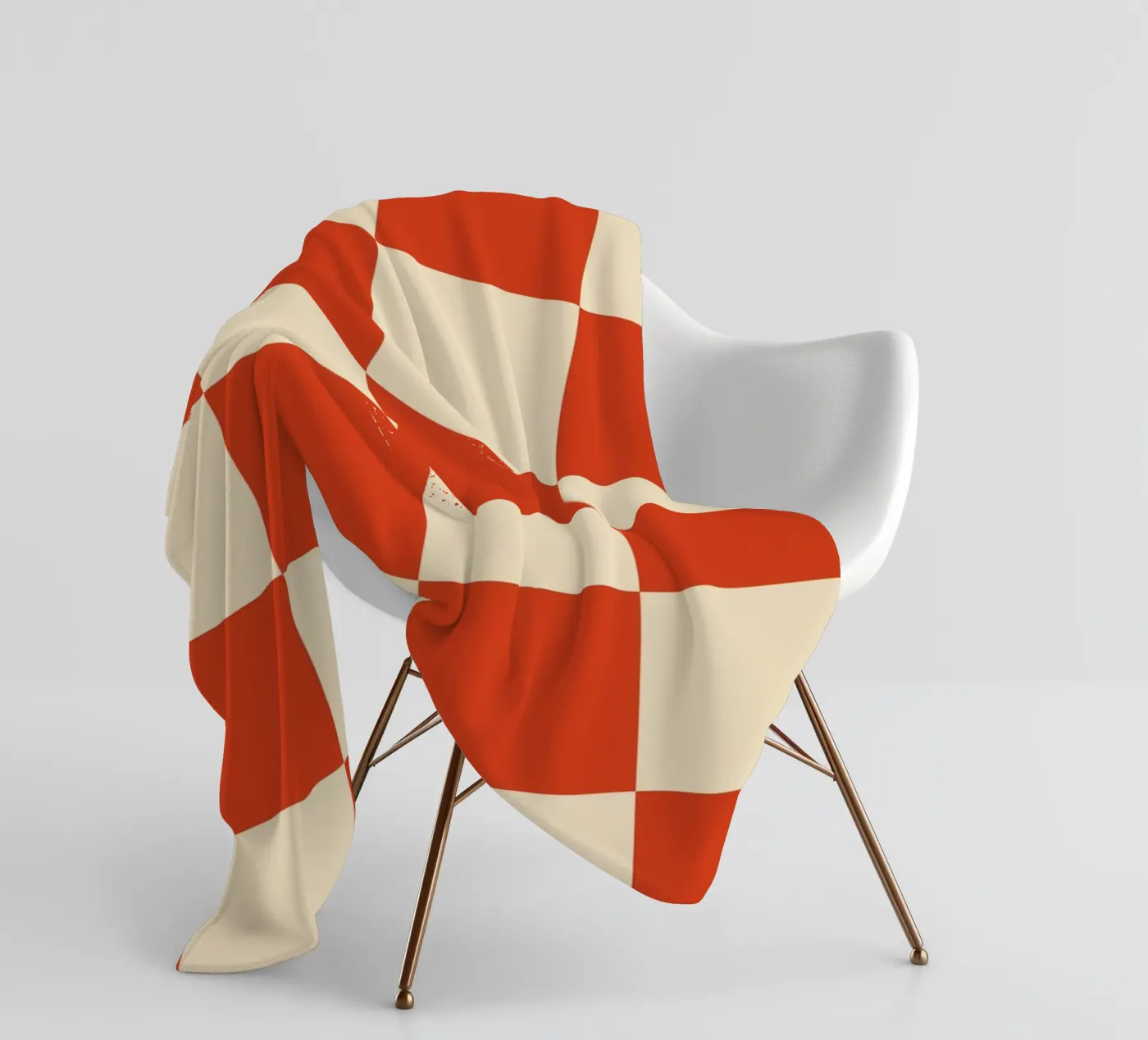 Cinnabar checkerboard pattern fleecedeken van TijanaArtStudio88