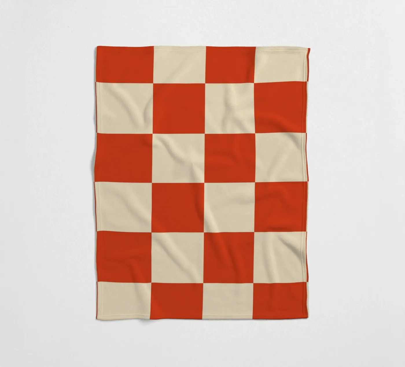 Cinnabar checkerboard pattern fleecedeken van TijanaArtStudio88