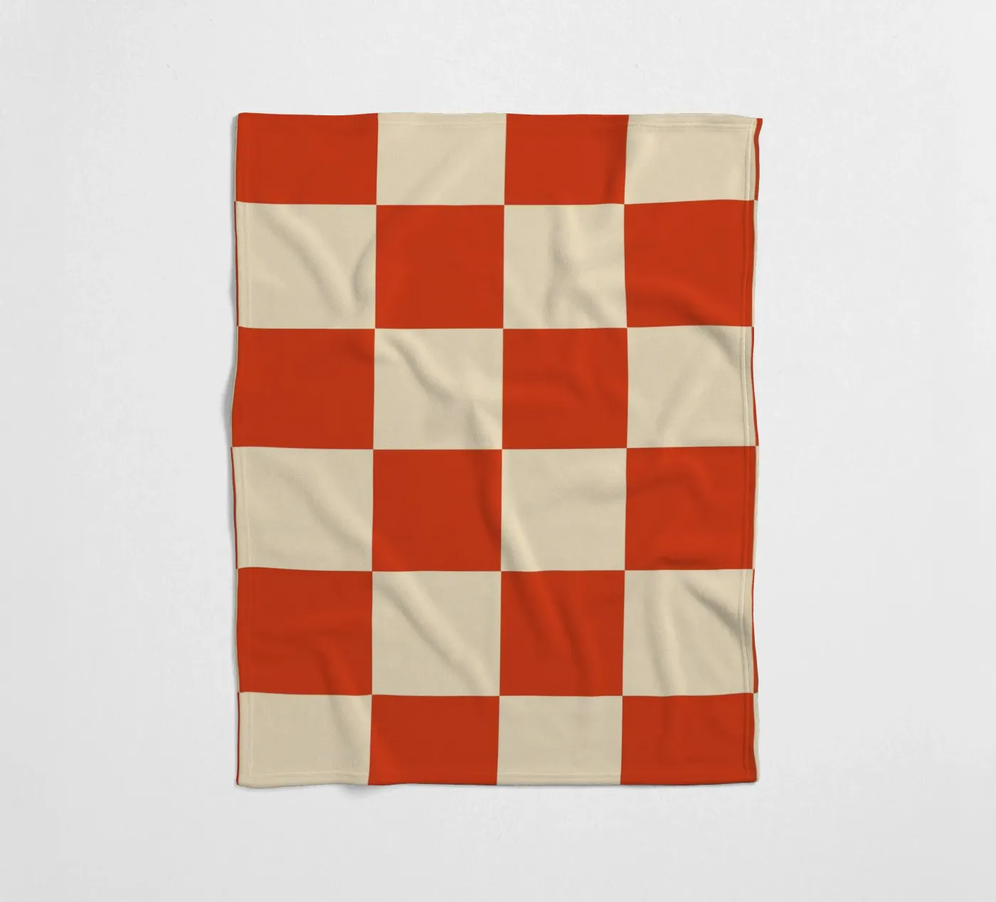 Cinnabar checkerboard pattern fleecedeken van TijanaArtStudio88