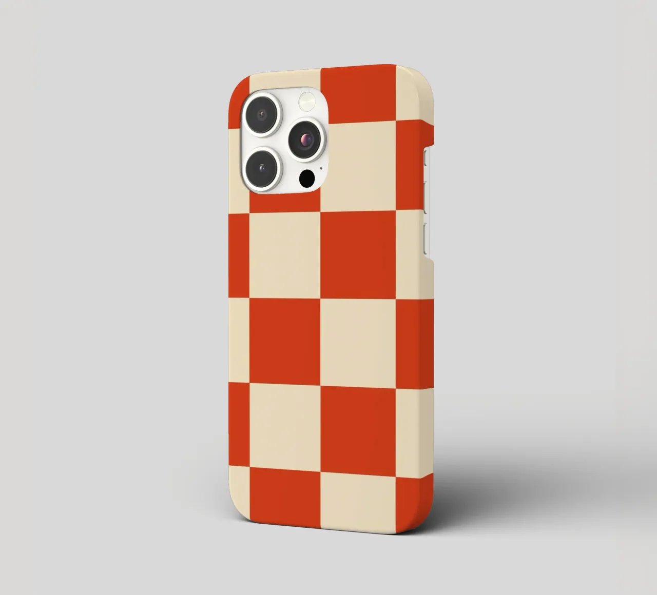 Cinnabar checkerboard pattern cover iphone da TijanaArtStudio88