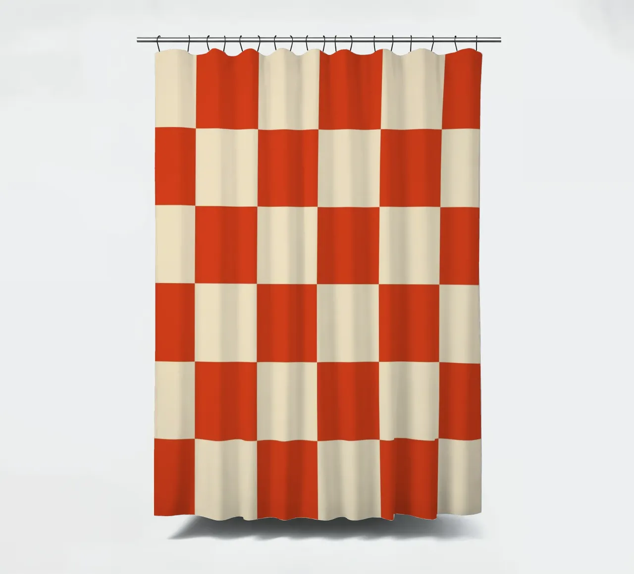 Cinnabar checkerboard pattern tenda da doccia da TijanaArtStudio88
