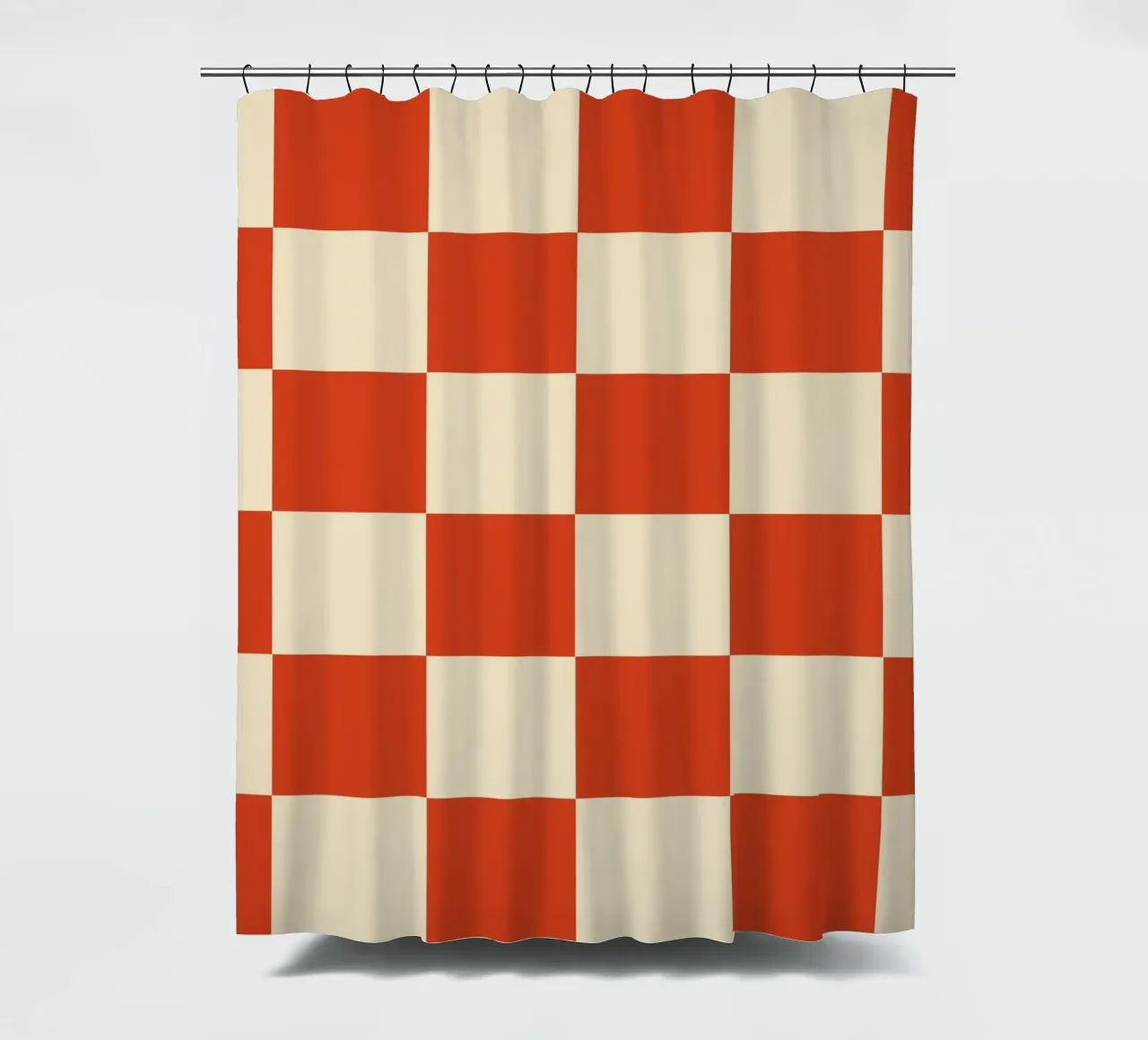 Cinnabar checkerboard pattern tenda da doccia da TijanaArtStudio88