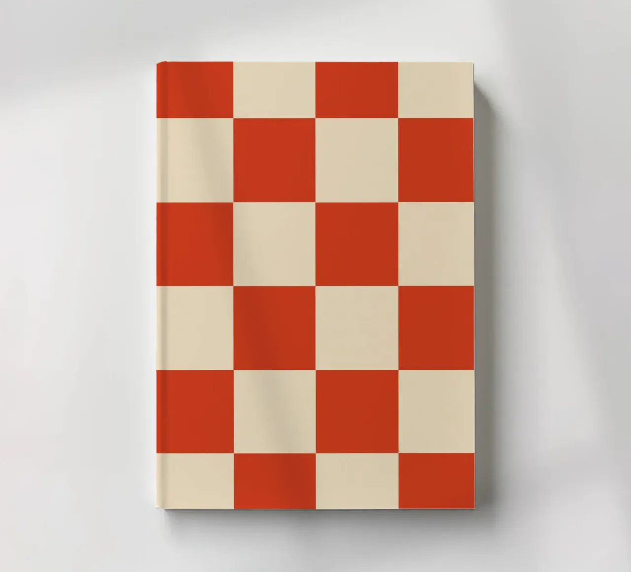Cinnabar checkerboard pattern notebook by TijanaArtStudio88