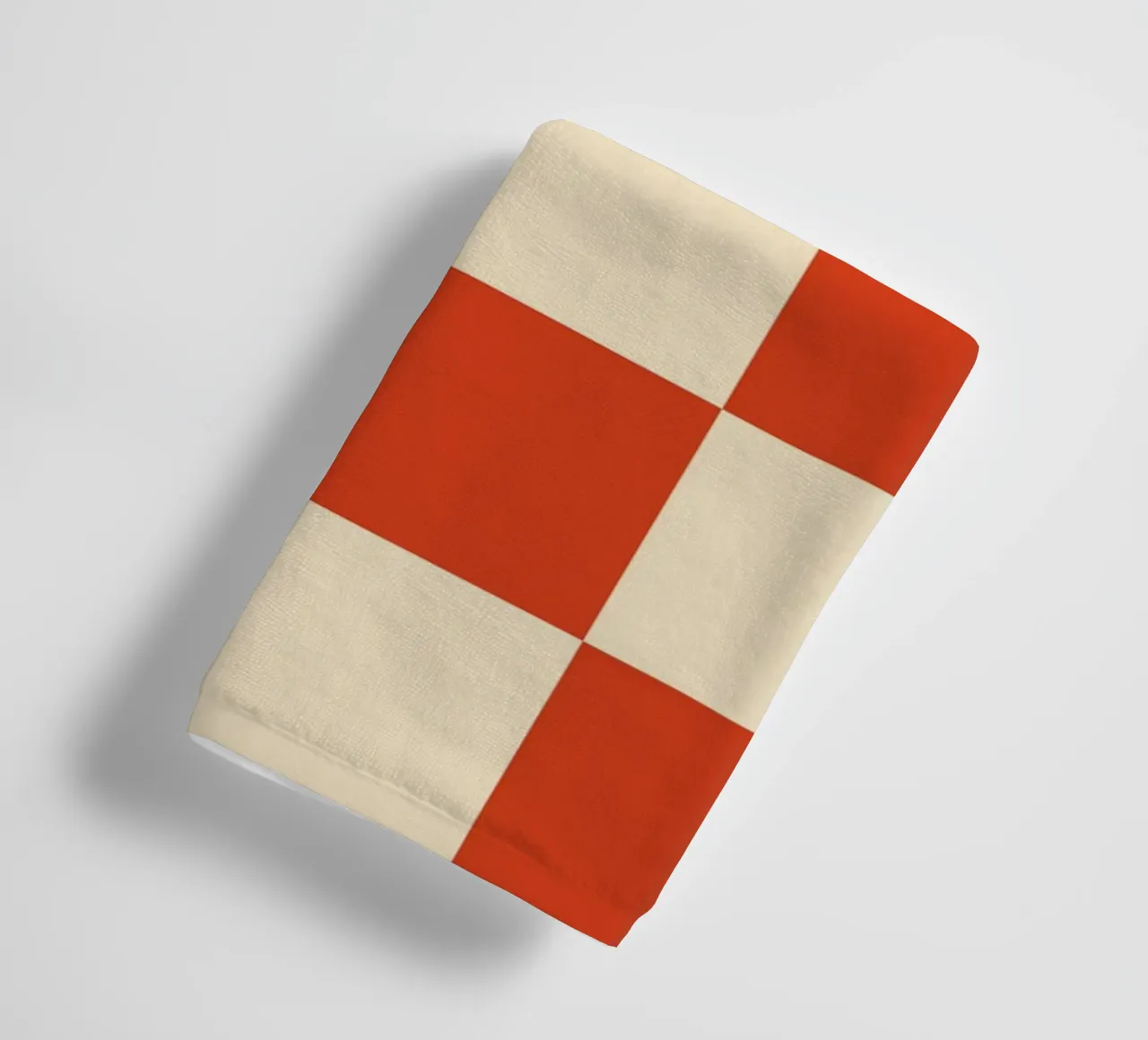 Cinnabar checkerboard pattern towel by TijanaArtStudio88