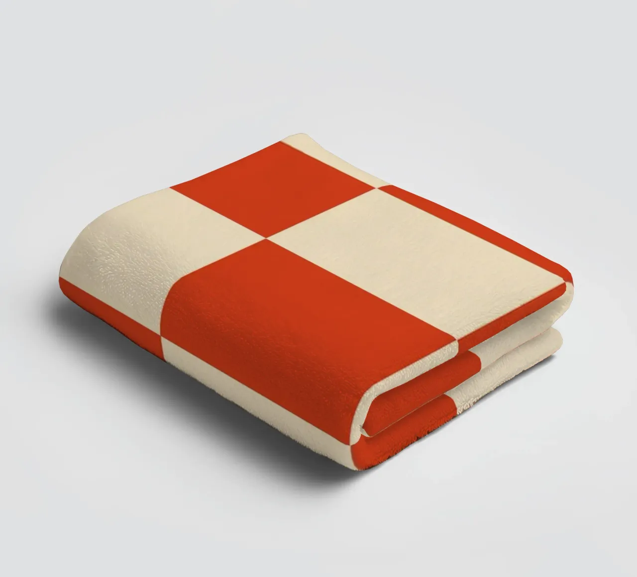 Cinnabar checkerboard pattern towel by TijanaArtStudio88