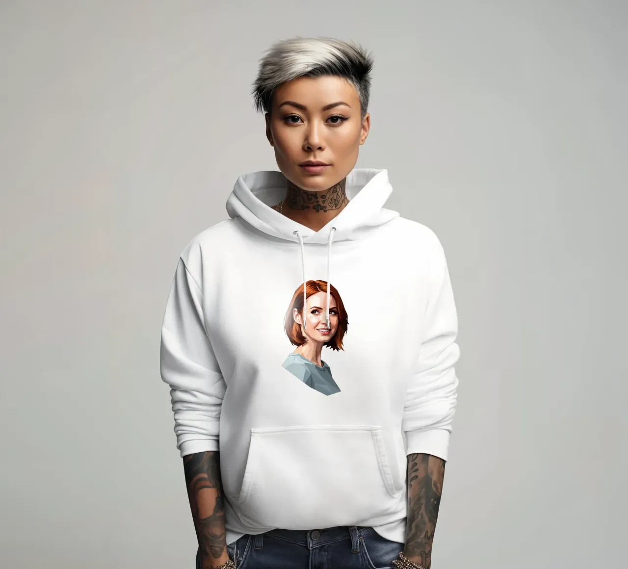 Karen Gillan Lowpoly felpa con cappuccio da Low Profile