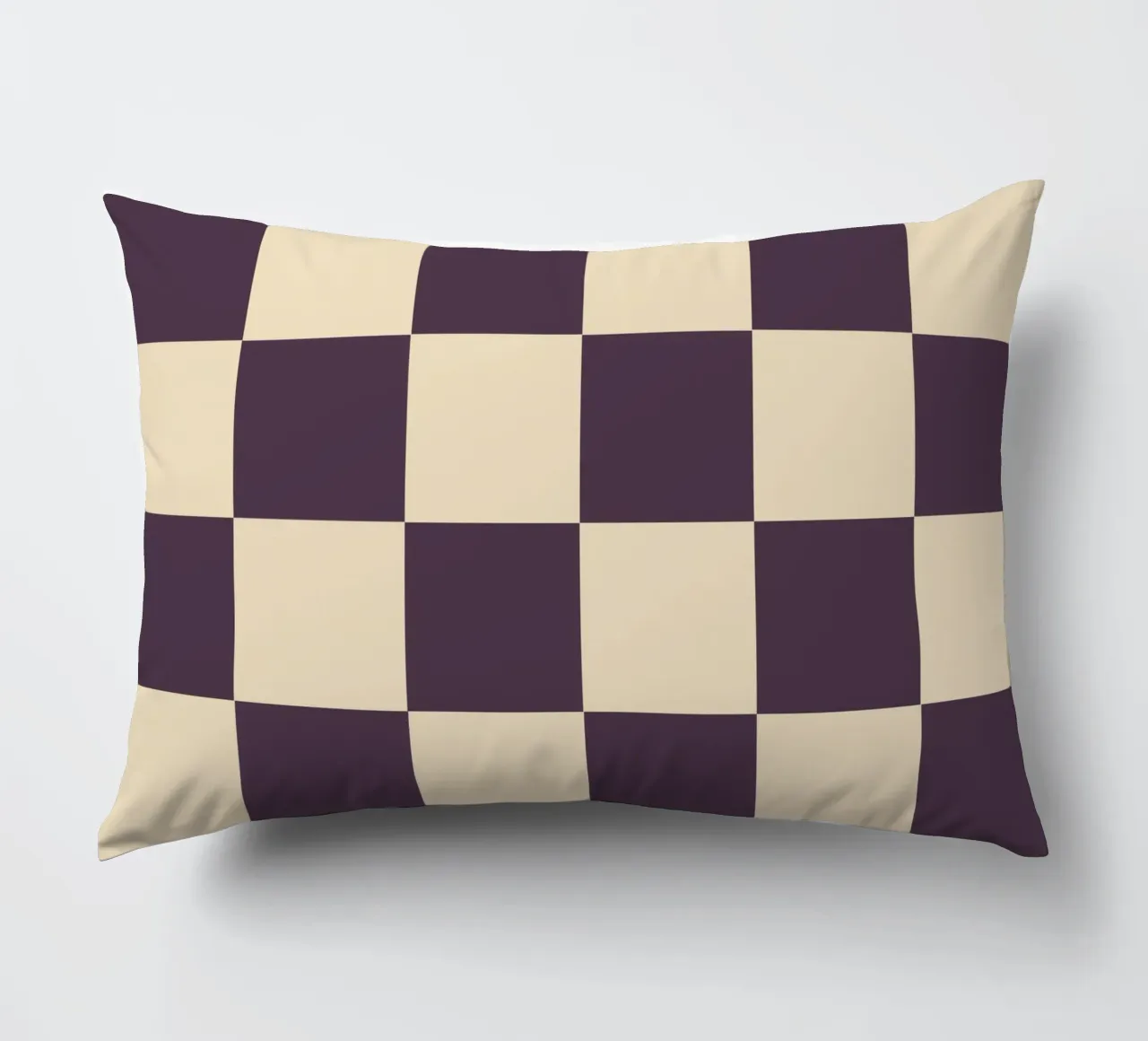 Eggplant checkerboard pattern cuscino da TijanaArtStudio88