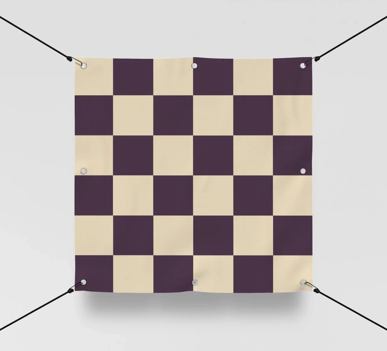 Eggplant checkerboard pattern telo in pvc da TijanaArtStudio88