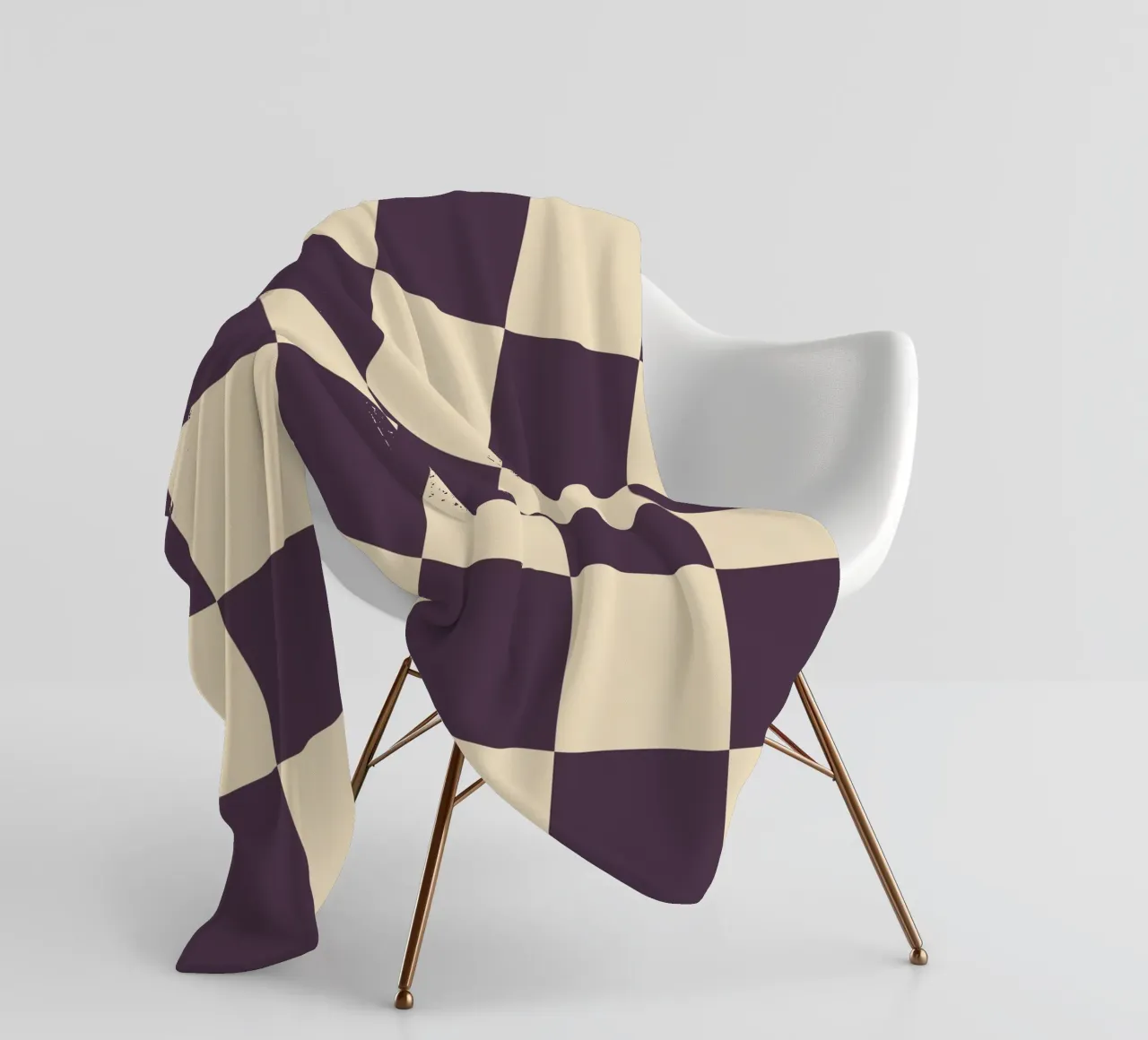 Eggplant checkerboard pattern coperta in pile da TijanaArtStudio88
