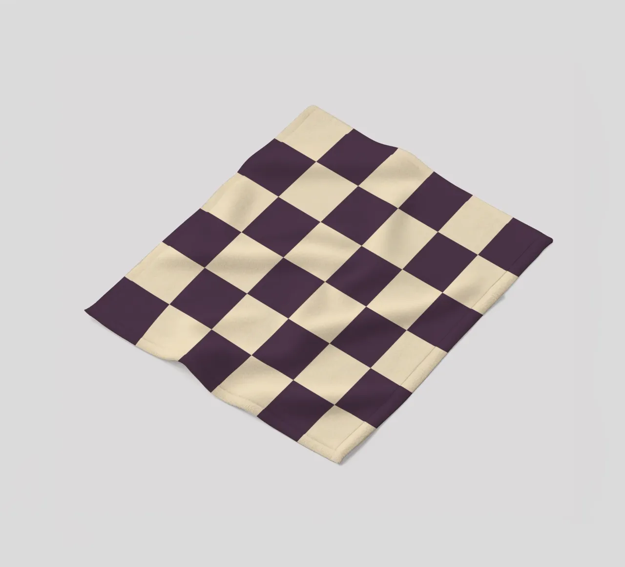 Eggplant checkerboard pattern coperta in pile da TijanaArtStudio88