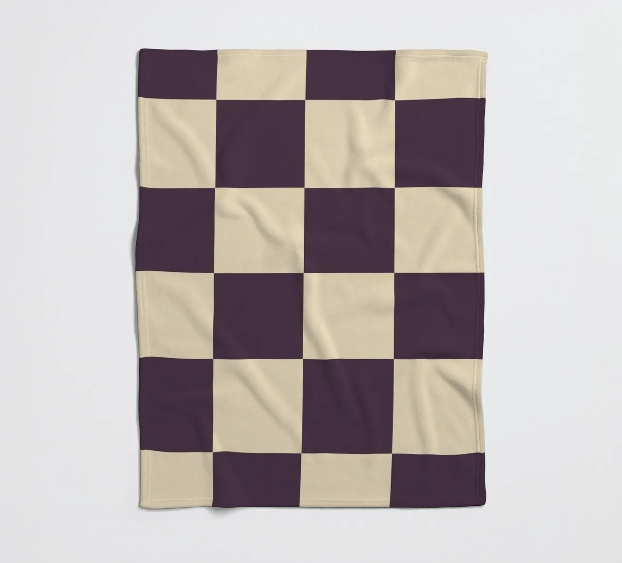 Eggplant checkerboard pattern coperta in pile da TijanaArtStudio88