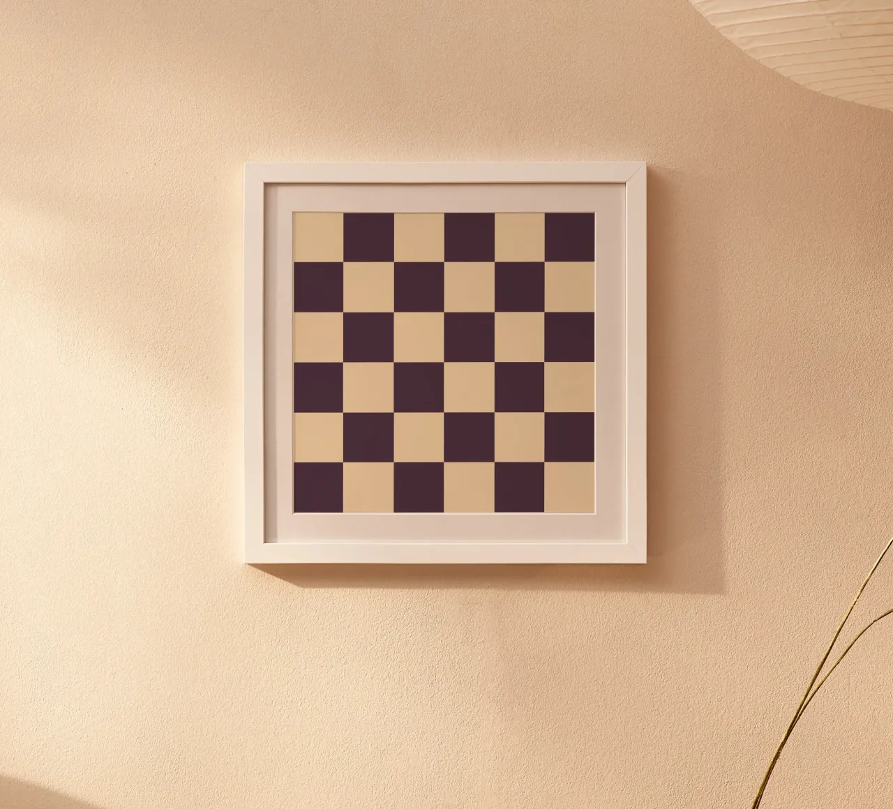 Eggplant checkerboard pattern poster da TijanaArtStudio88