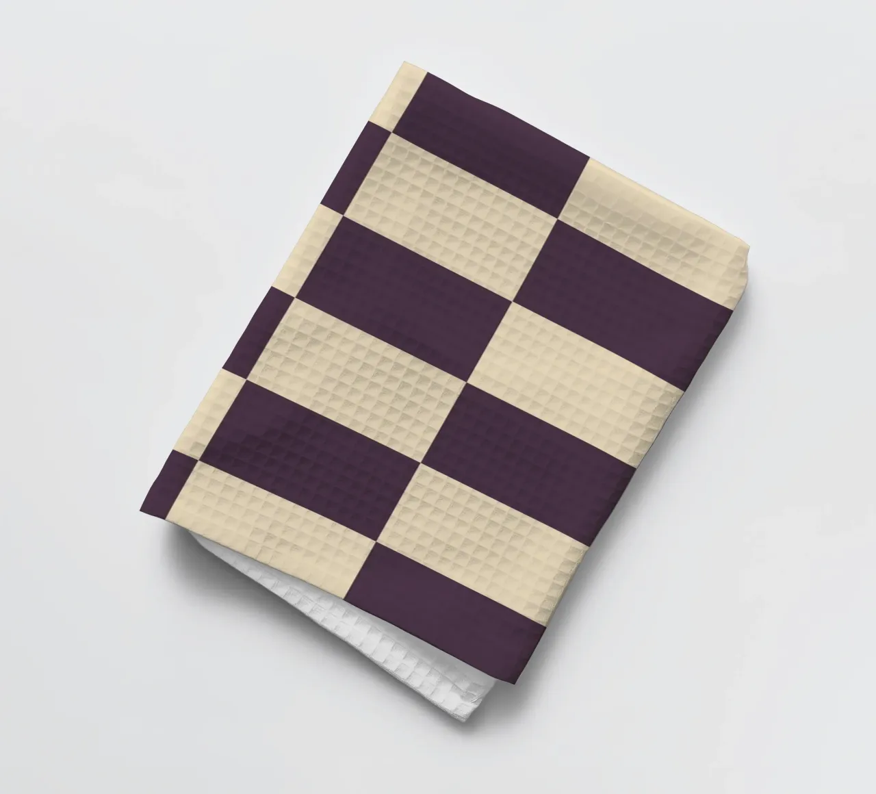 Eggplant checkerboard pattern canovaccio da cucina da TijanaArtStudio88