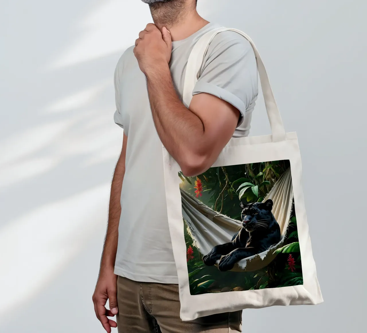 🌿😎 Panter | Chillin' in Style borsa in juta da Trinkets NL Design Studio