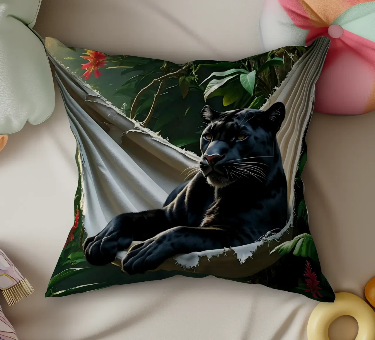 🌿😎 Panter | Chillin' in Style cuscino da Trinkets NL Design Studio