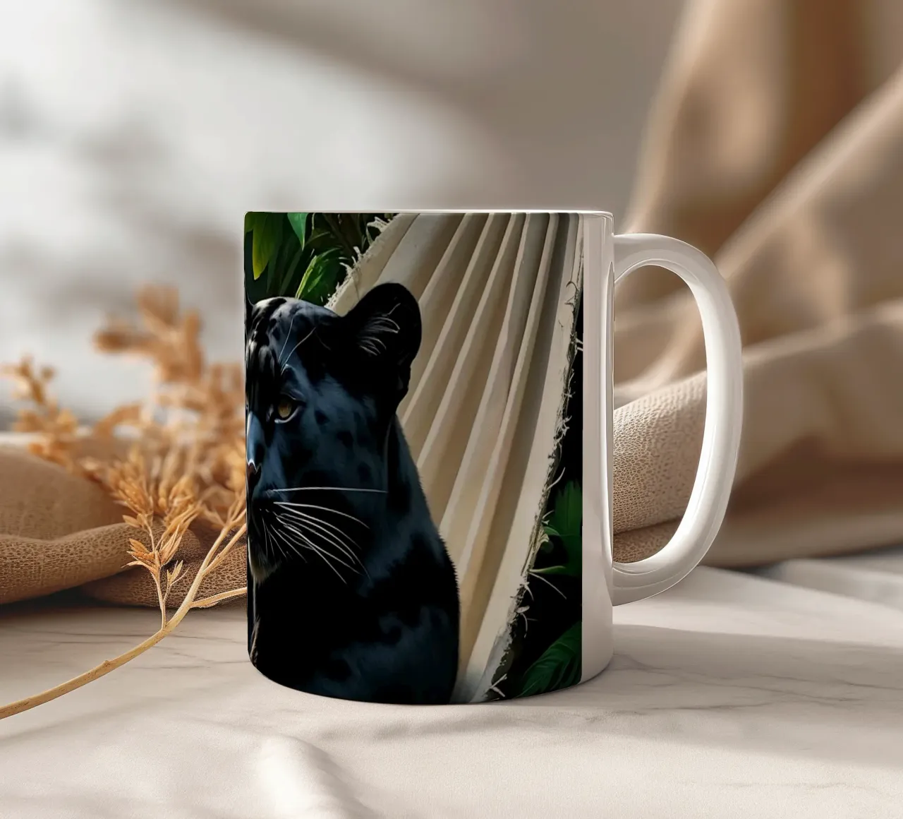 🌿😎 Panter | Chillin' in Style tazza in ceramica da Trinkets NL Design Studio