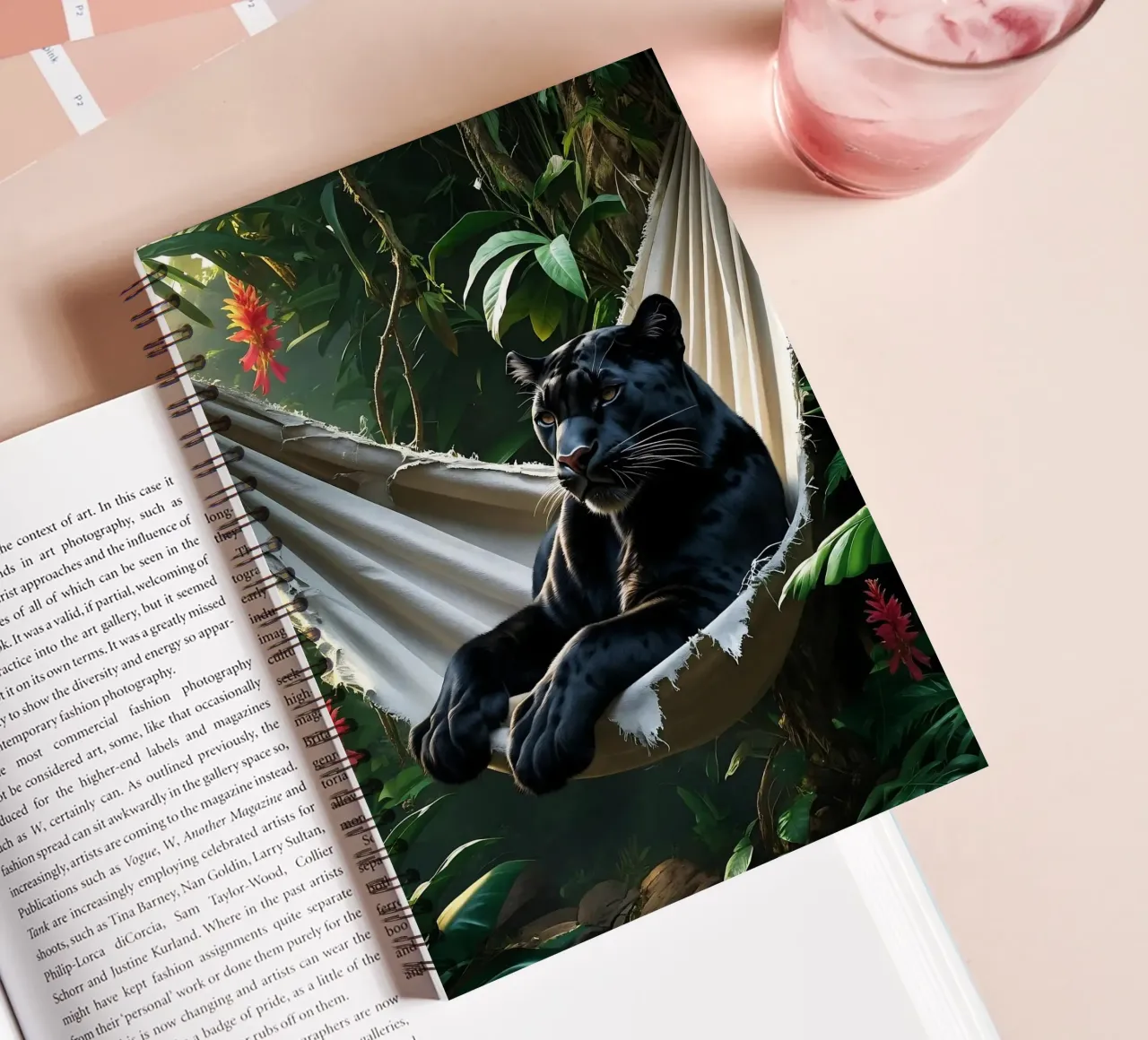 🌿😎 Panter | Chillin' in Style spiral notebook by Trinkets NL Design Studio