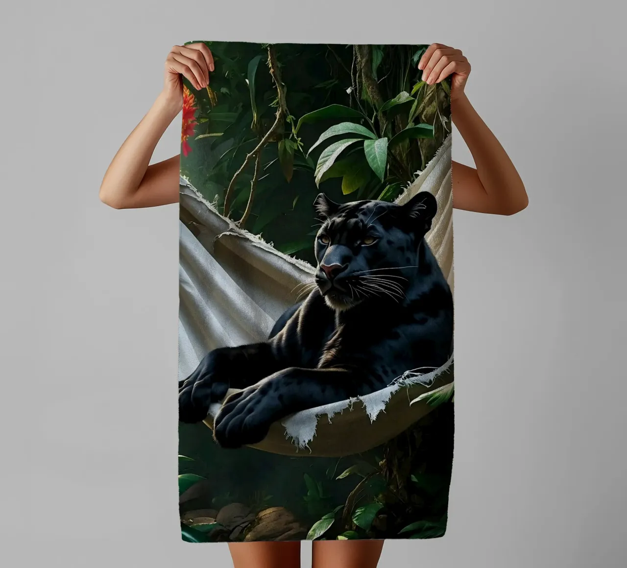 🌿😎 Panter | Chillin' in Style towel by Trinkets NL Design Studio