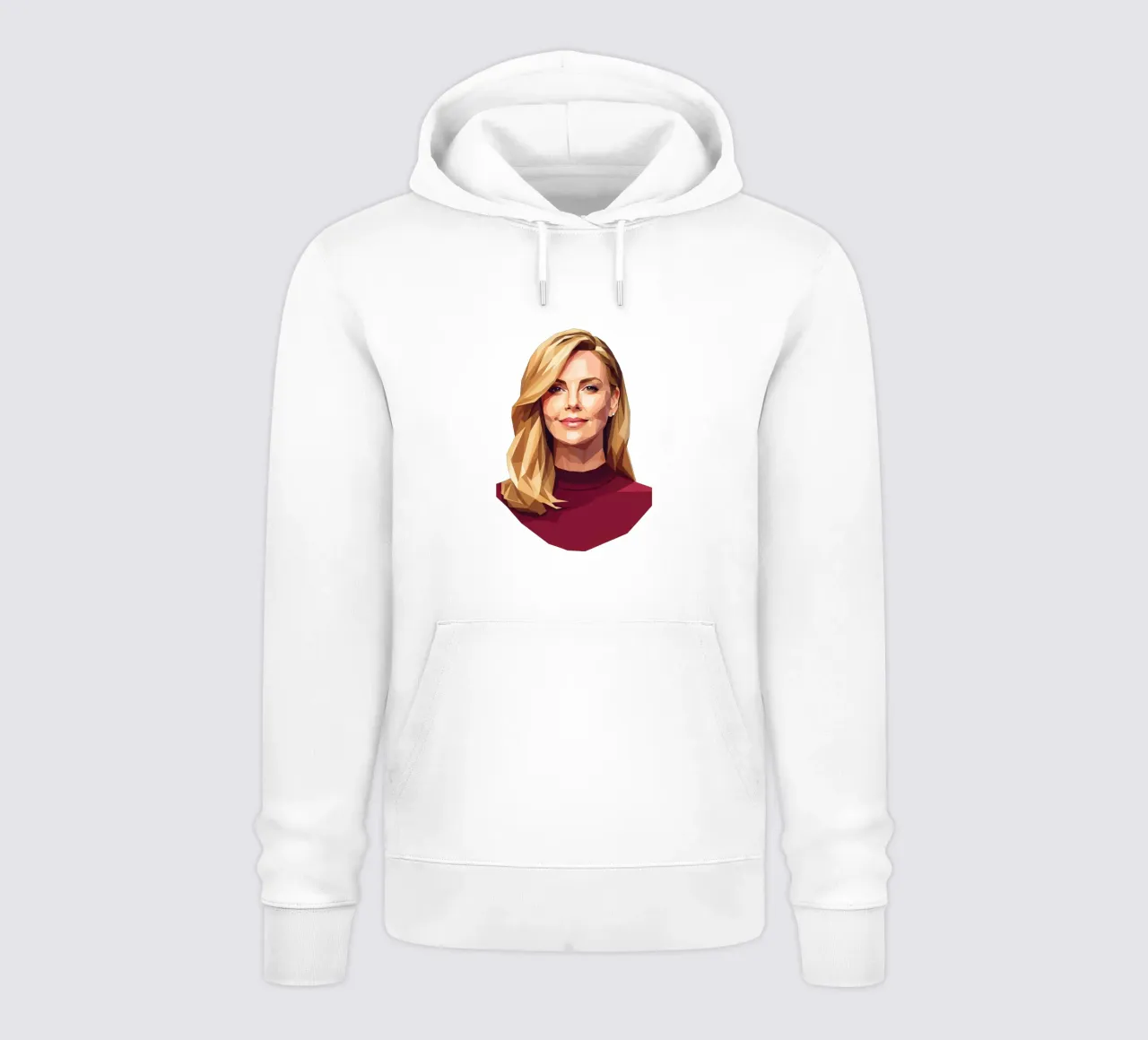 Charlize Theron Low Poly felpa con cappuccio da Low Profile