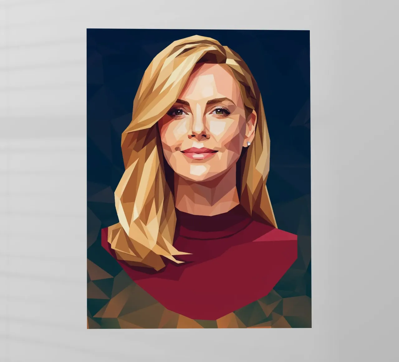 Charlize Theron Low Poly pellicola backlit da Low Profile